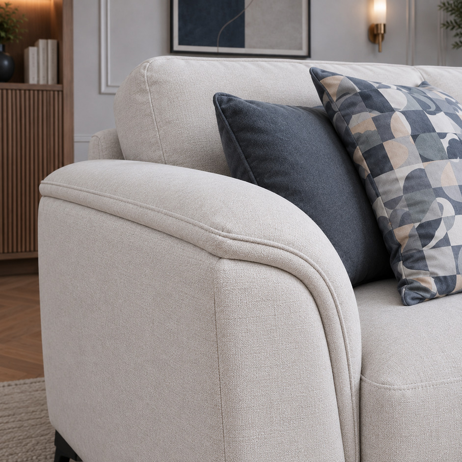 Sandora Velvet 3 Seater Sofa - Image 4